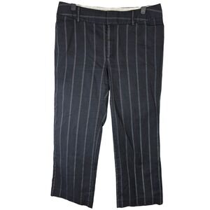 Banana Republic Harrison Black Striped Crop Pants Womens Size‎ 6 Career